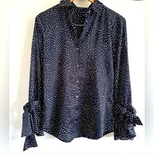 Banana Republic Black Long Sleeve Button Down Blouse